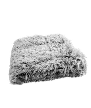 NARZUTA KOC PLED FUR 120X150 CM SZARY