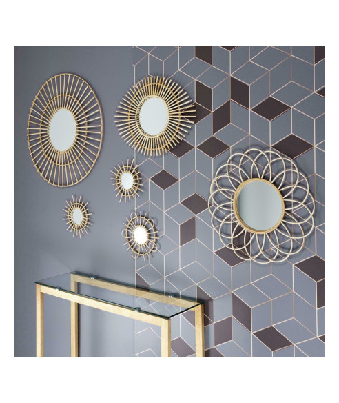 LUSTRO DEKORACYJNE BOHO SERIFOS RATTAN