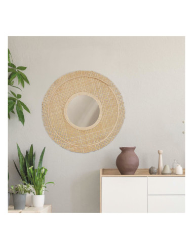 LUSTRO DEKORACYJNE BOHO ANAFI WIKLINOWE