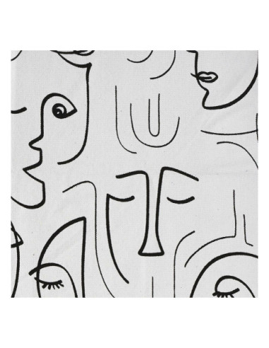 DYWAN DEKORACYJNY BAWEŁNIANY 120x170 CM ARTY (BIAŁO-CZARNY)