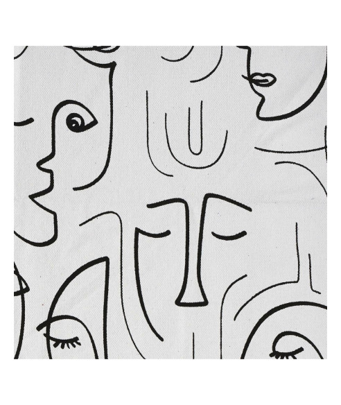 DYWAN DEKORACYJNY BAWEŁNIANY 120x170 CM ARTY (BIAŁO-CZARNY)