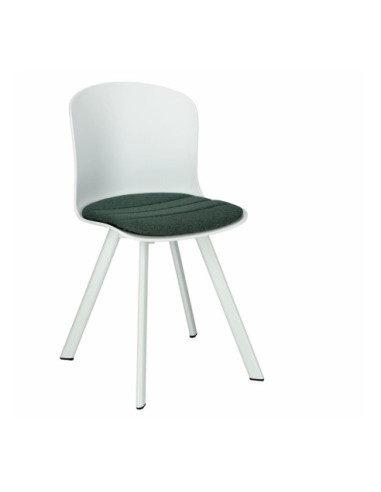 KRZESŁO STORY PP Z PODUSZKĄ BIAŁE