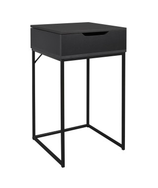 STOLIK NOCNY SZAFKA Z ORGANIZEREM I PODNOSZONYM LUSTREM LEYLA CZARNA 2