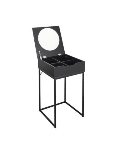 STOLIK NOCNY SZAFKA Z ORGANIZEREM I PODNOSZONYM LUSTREM LEYLA CZARNA