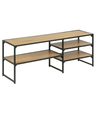 SZAFKA RTV LOFT SEAFORD  DĄB NATURALNY/CZERŃ