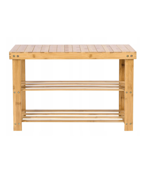 REGAŁ OTWARTY PÓŁKA NA BUTY BAMBUSOWY ŁAWKA MILOS