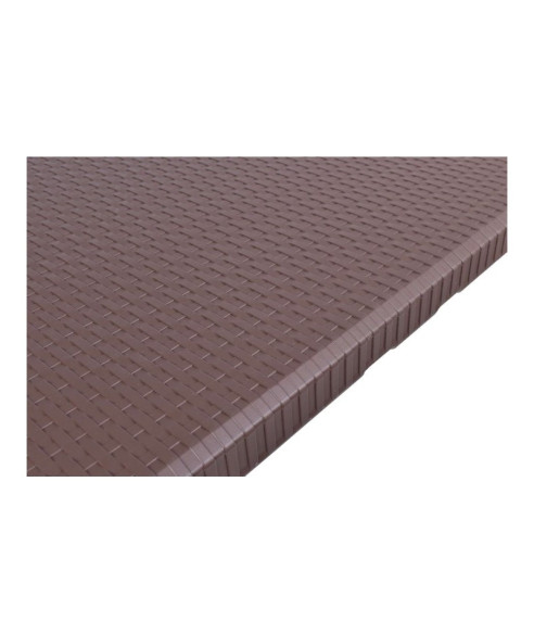 BANKIETOWY SKŁADANY RATTAN STÓŁ CATERINGOWY 180 CM BRĄZ