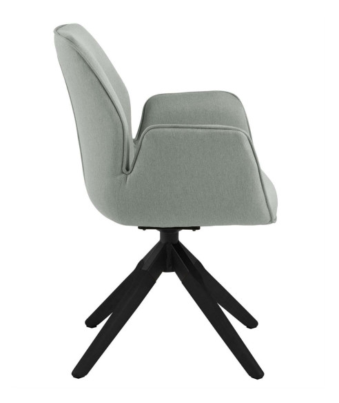 KRZESŁO FOTELOWE OBROTOWE AURA JASNO-SZARE, CZARNE NOGI