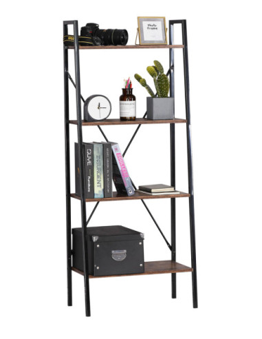 REGAŁ LOFTOWY VISBY 4 PÓŁKI DĄB POSTARZANY VINTAGE