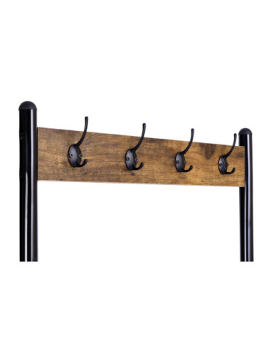 WIESZAK STOJĄCY/GARDEROBA PÓŁKI BERGEN DĄB POSTARZANY WIESZAKI METALOWE