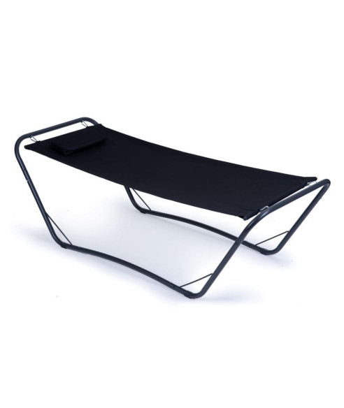 HAMAK OGRODOWY NA STELAŻU LEŻANKA CZARNA GH