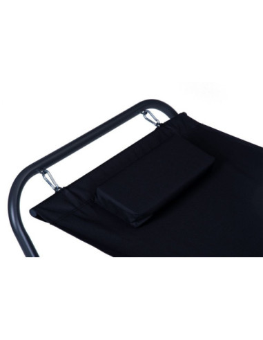 HAMAK OGRODOWY NA STELAŻU LEŻANKA CZARNA GH