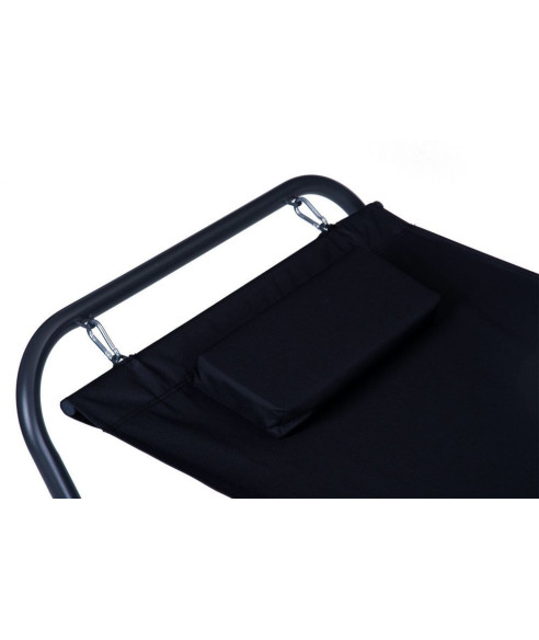 HAMAK OGRODOWY NA STELAŻU LEŻANKA CZARNA GH