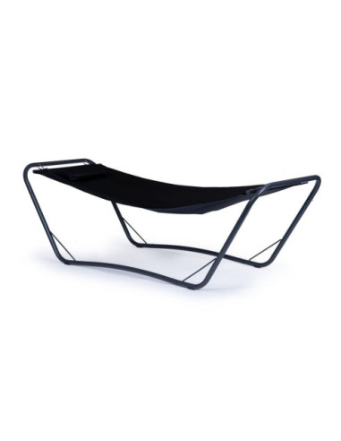 HAMAK OGRODOWY NA STELAŻU LEŻANKA CZARNA GH