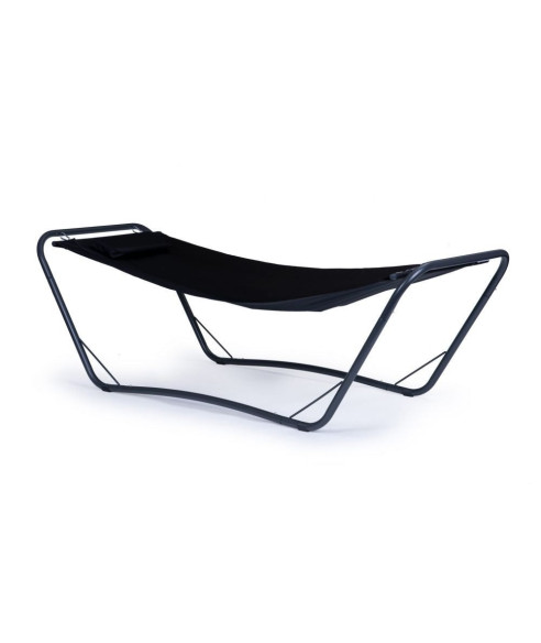 HAMAK OGRODOWY NA STELAŻU LEŻANKA CZARNA GH