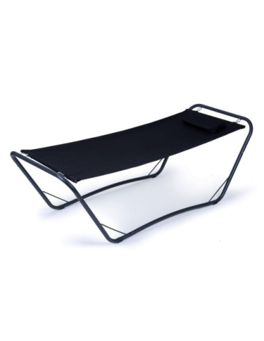 HAMAK OGRODOWY NA STELAŻU LEŻANKA CZARNA GH