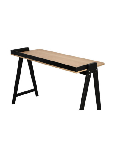 BIURKO KOMPUTEROWE LOFT NA LAPTOPA HOMEOFFICE CZERŃ/DREWNO MALMO