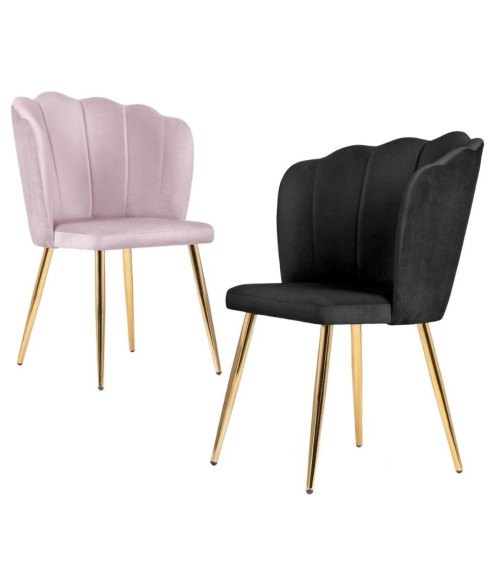 KRZESŁO VELVET MUSZLA KORONA HILTON ZŁOTE NOGI (WYBIERZ TKANINĘ)