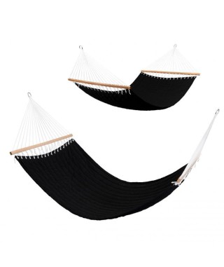 HAMAK OGRODOWY 2-OSOBOWY DUŻY CZARNY LEŻANKA 2