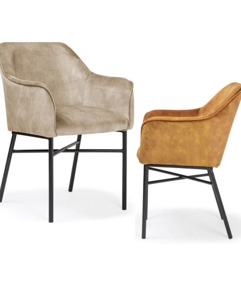 KRZESŁO LOFT NOGI CZARNE DO SALONU JADALNI HOTELU MALAGA (WYBIERZ TKANINĘ KOLOR)