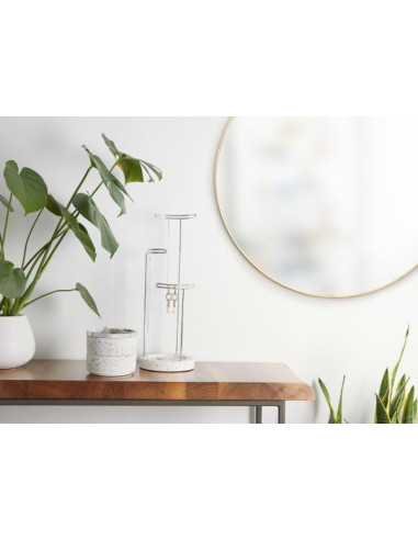 DUŻE LUSTRO OKRĄGŁE HUBBA 89 CM ZŁOTA RAMA