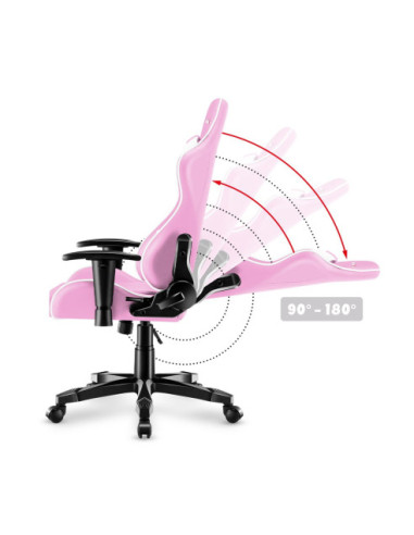 FOTEL OBROTOWY DZIEWCZĘCY FOTEL GAMINGOWY DLA DZIEWCZYYNKI RANGER 6.0 (RÓŻOWY)
