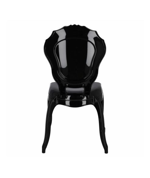 KRZESŁO GLAMOUR TWORZYWO POLIPROPYLEN QUEEN (CZARNE)