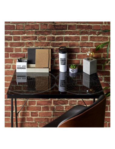 BIURKO KOMPUTEROWE Z MAPĄ ŚWIATA NAVIGO CZARNE