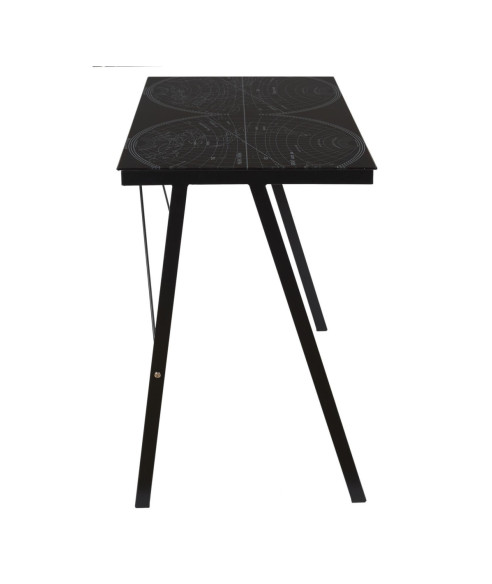 BIURKO KOMPUTEROWE Z MAPĄ ŚWIATA NAVIGO CZARNE