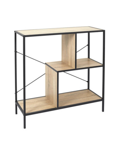 REGAŁ LOFTOWY RACK S DREWNO/METAL 2 POZIOMY