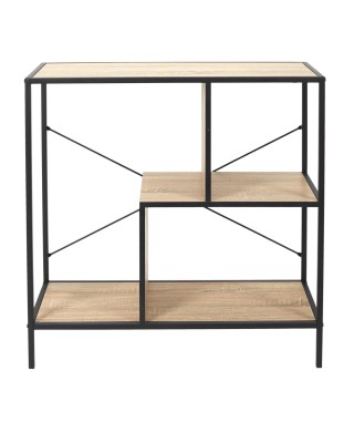 REGAŁ LOFTOWY RACK S DREWNO/METAL 2 POZIOMY 2