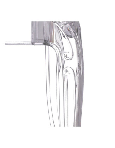 STÓŁ TRANSPARENTNY OKRĄGŁY GHOST FI80 CM SZKLANY BLAT