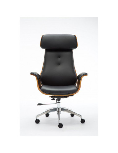 FOTEL BIUROWY OBROTOWY FRODO VIP CZARNY ORZECH