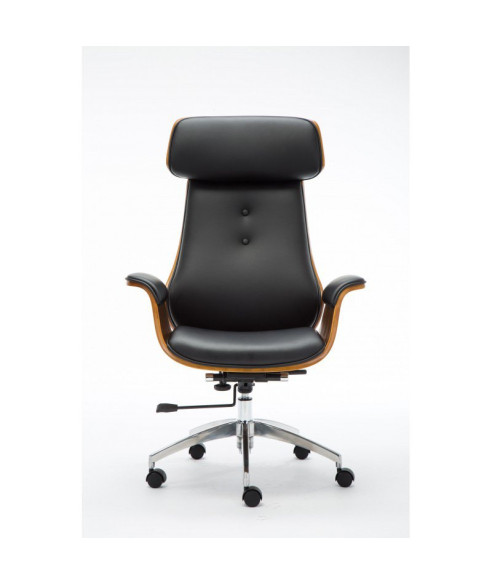 FOTEL BIUROWY OBROTOWY FRODO VIP CZARNY ORZECH