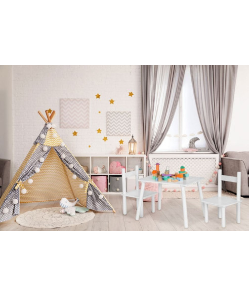 STOLIK Z KRZESEŁKAMI ZESTAW MEBELKÓW DO DZIECIĘCEGO POKOJU