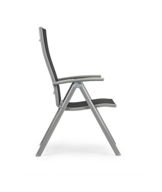 KRZESEŁO OGRODOWE SKŁADANE CZARNE/METAL 2