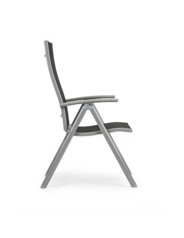 KRZESEŁO OGRODOWE SKŁADANE CZARNE/METAL