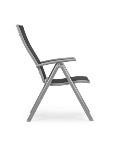 KRZESEŁO OGRODOWE SKŁADANE CZARNE/METAL