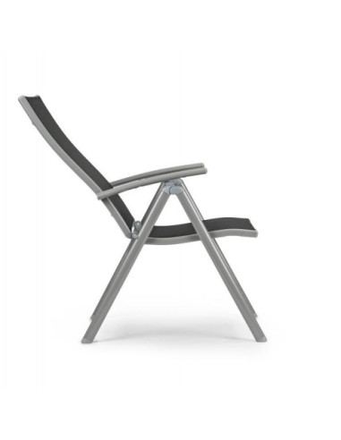 KRZESEŁO OGRODOWE SKŁADANE CZARNE/METAL