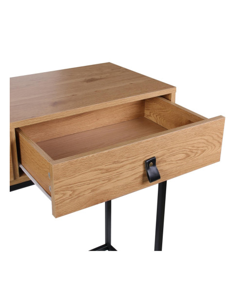 KONSOLA KOMODA LOFTOWA ABBOTT DĄB ZŁOTY + METAL