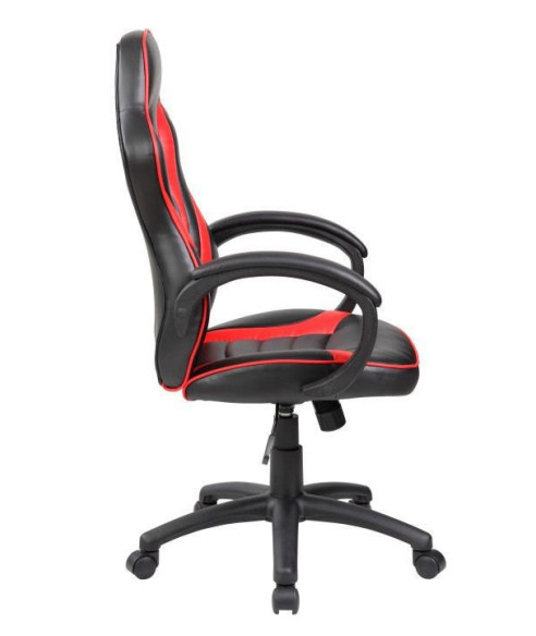 FOTEL GAMINGOWY KUBEŁKOWY MŁODZIEŻOWY CZERWONO-CZARNY