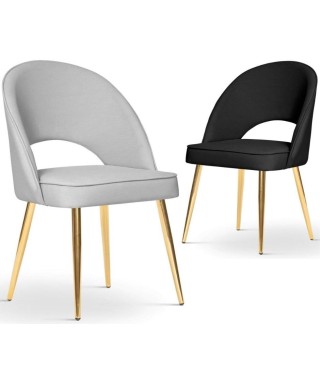 KRZESŁO TAPICEROWANE PONTE Z PRZEŚWITEM NOGI ZŁOTE (WYBIERZ TKANINĘ)