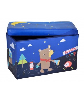 PUFA SKŁADANA SKRZYNIA ZE SCHOWKIEM DLA DZIECI (WZÓR MIŚ)