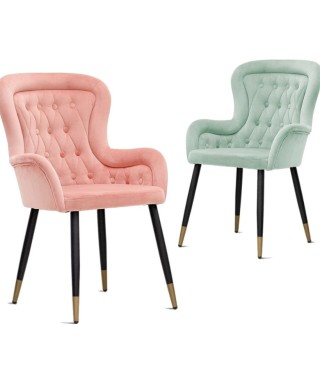 KRZESŁO PIKOWANE Z GUZIKAMI PARIS NOGI CZARNE ZE ZŁOTYMI KOŃCÓWKAMI (WYBIERZ TKANINĘ)