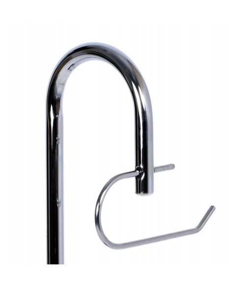 STOJAK ŁAZIENKOWY ELEGANT CHROM+CZARNE SZKŁO