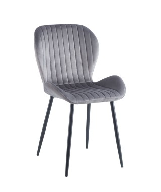 KRZESŁO TAPICEROWANE VELVET W PASY K1-FX NOGI CZARNE (WYBIERZ KOLOR)