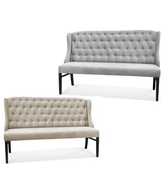 ŁAWKA TAPICEROWANA PIKOWANA CHESTERFIELD ROYAL (WYBIERZ TKANINĘ I KOLOR NÓG)