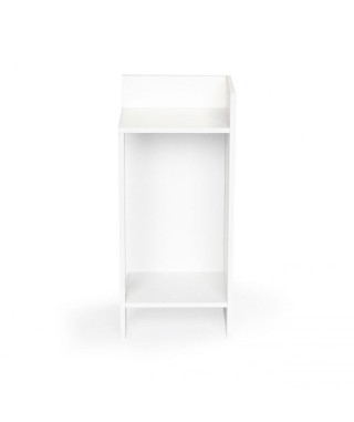 REGAŁ STOLIK NOCNY SŁUPEK NAROŻNY BIAŁY 2 PÓŁKI 2