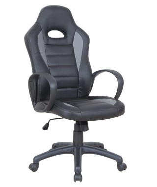 FOTEL OBROTOWY BIUROWY CX-0246M CZARNO-SZARY