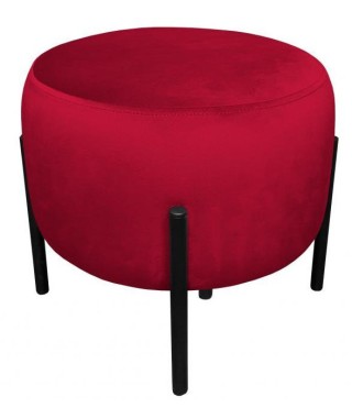 PUFA MAGIC VELVET OLA OKRĄGŁA NA CZARNYM STELAŻU (WYBIERZ KOLOR) 2